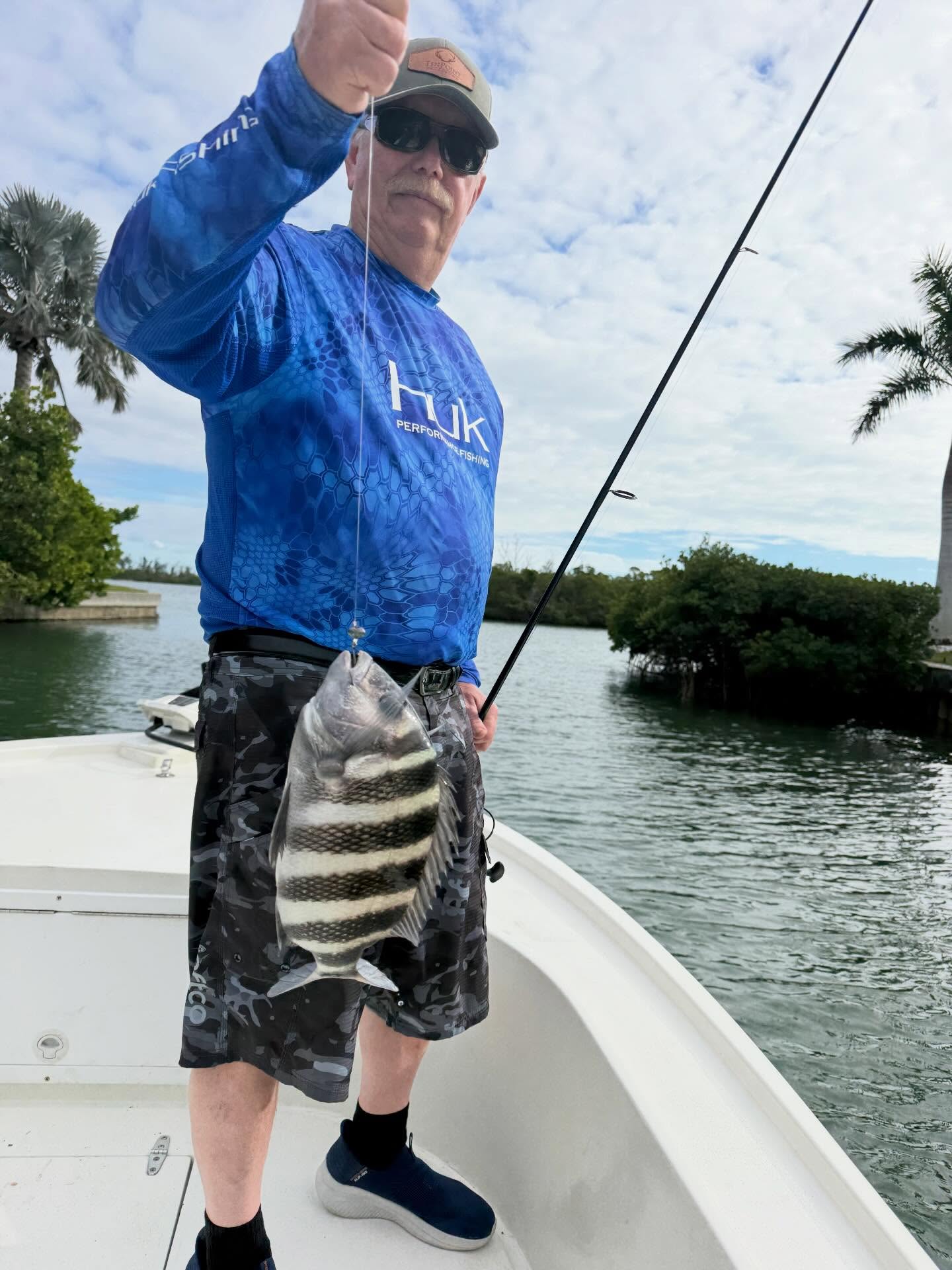 Sheepshead caught on a Reel Smart Charters half-day Gulf trip